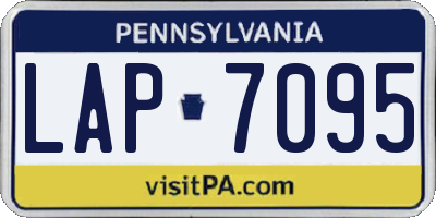 PA license plate LAP7095