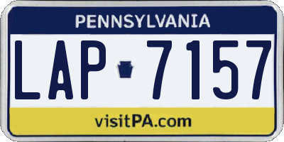 PA license plate LAP7157