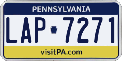PA license plate LAP7271