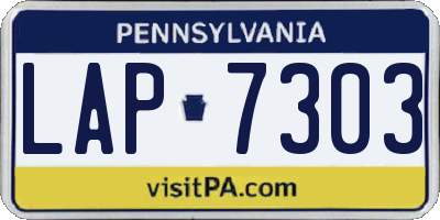 PA license plate LAP7303