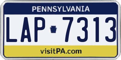 PA license plate LAP7313