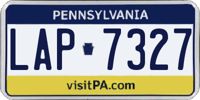 PA license plate LAP7327