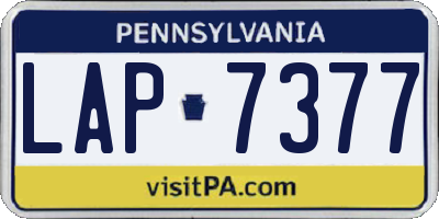 PA license plate LAP7377