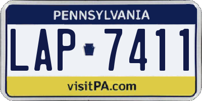 PA license plate LAP7411