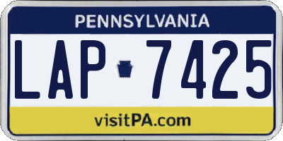 PA license plate LAP7425