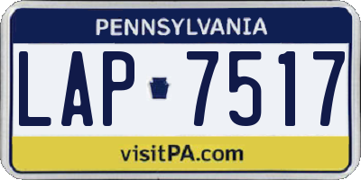 PA license plate LAP7517