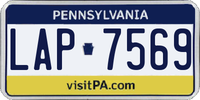 PA license plate LAP7569
