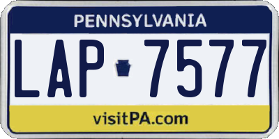 PA license plate LAP7577