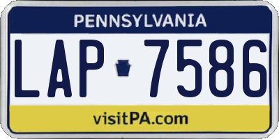PA license plate LAP7586
