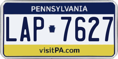 PA license plate LAP7627