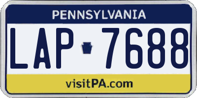 PA license plate LAP7688