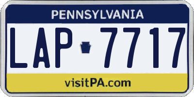 PA license plate LAP7717