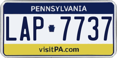 PA license plate LAP7737