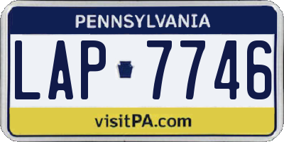 PA license plate LAP7746