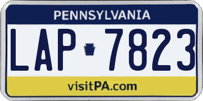 PA license plate LAP7823