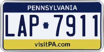 PA license plate LAP7911