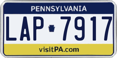PA license plate LAP7917