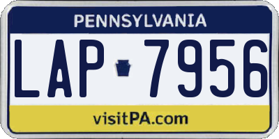PA license plate LAP7956