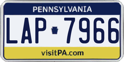 PA license plate LAP7966