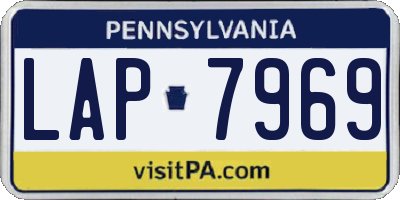 PA license plate LAP7969