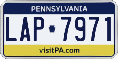 PA license plate LAP7971