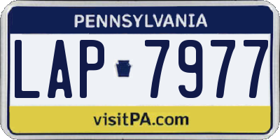 PA license plate LAP7977