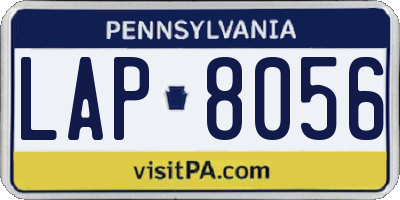 PA license plate LAP8056
