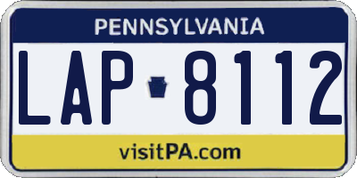PA license plate LAP8112