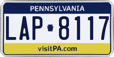 PA license plate LAP8117