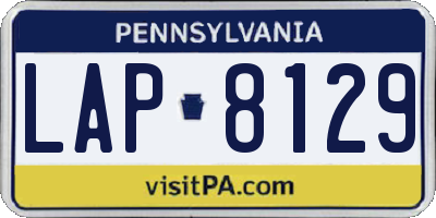 PA license plate LAP8129