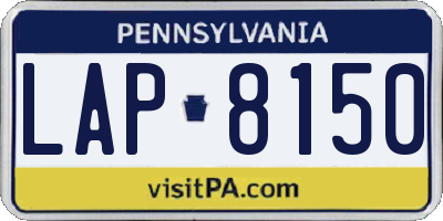 PA license plate LAP8150