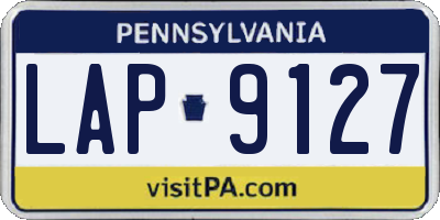 PA license plate LAP9127
