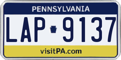 PA license plate LAP9137