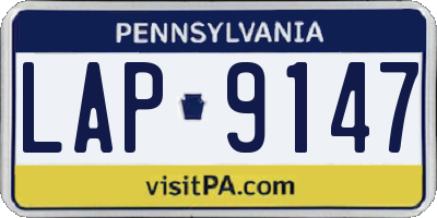 PA license plate LAP9147