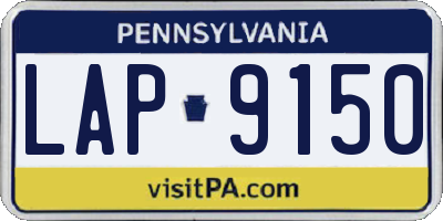 PA license plate LAP9150