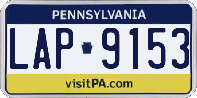 PA license plate LAP9153