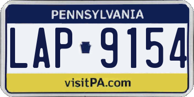 PA license plate LAP9154