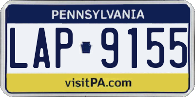 PA license plate LAP9155