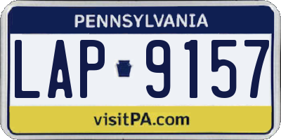 PA license plate LAP9157