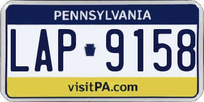 PA license plate LAP9158