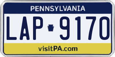 PA license plate LAP9170