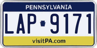 PA license plate LAP9171