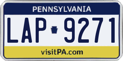 PA license plate LAP9271