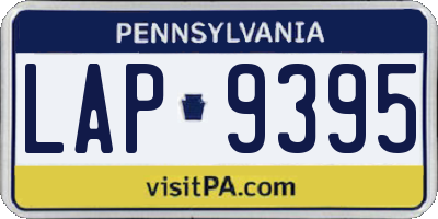 PA license plate LAP9395
