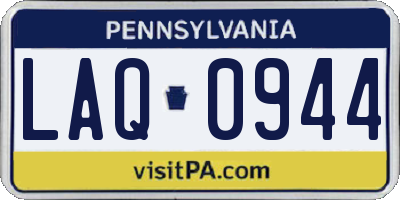 PA license plate LAQ0944