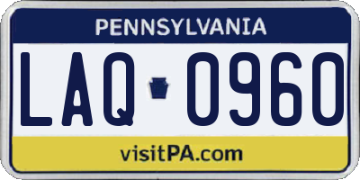 PA license plate LAQ0960