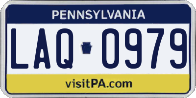 PA license plate LAQ0979