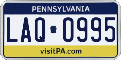 PA license plate LAQ0995