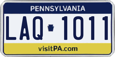 PA license plate LAQ1011