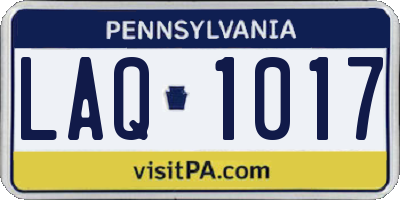 PA license plate LAQ1017
